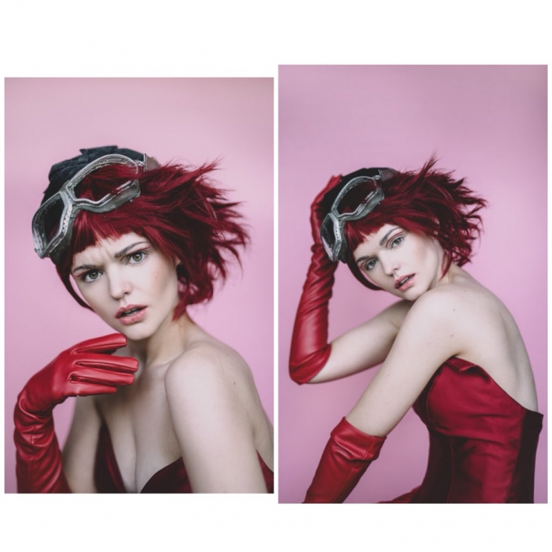 Lady in red