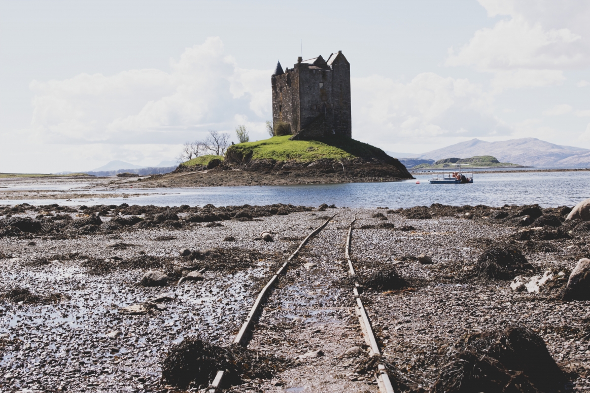 Castle track. Castle Stalker Scotland Interior.