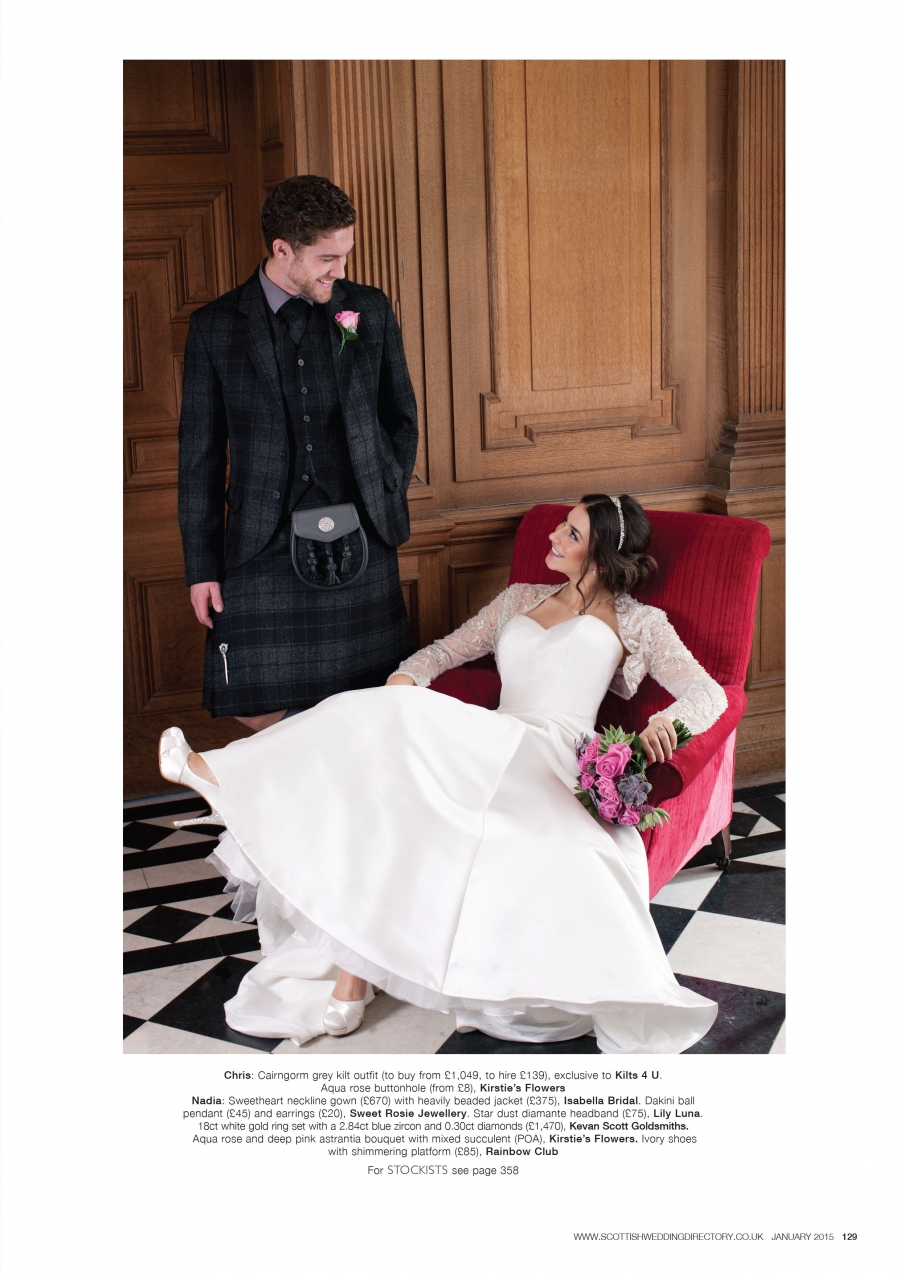 ‘Promotional Photo shoot Scottish Wedding Directory 'Boy Meets Girl'’