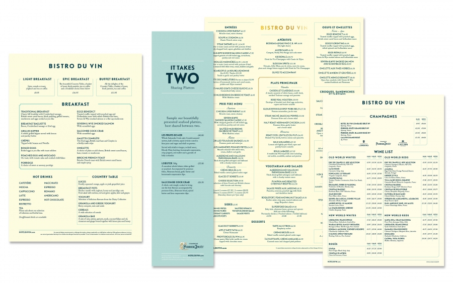 Hotel du Vin Menu Design<br>