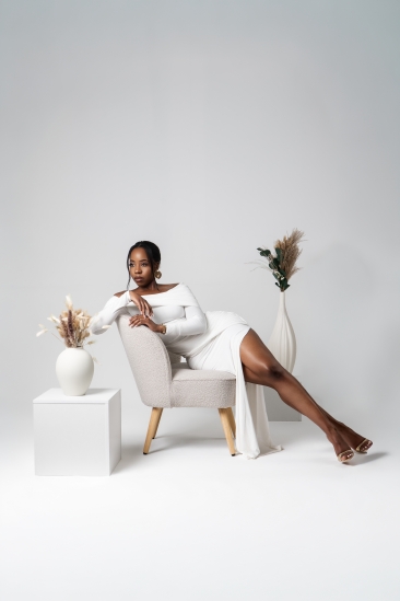 Unconventional dress posing