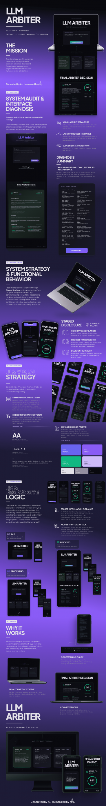 Case Study |&nbsp;LLM Arbiter | AI System Dashboard